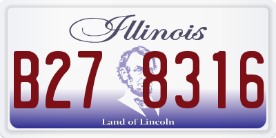 IL license plate B278316