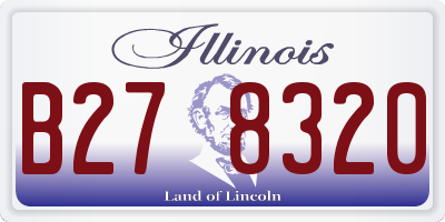 IL license plate B278320