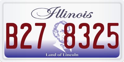 IL license plate B278325