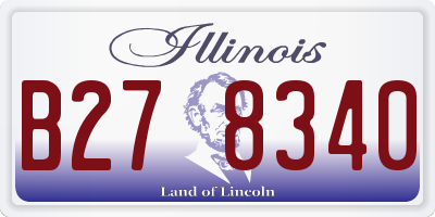 IL license plate B278340