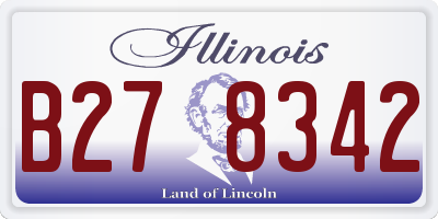 IL license plate B278342