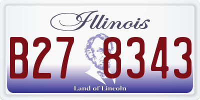 IL license plate B278343