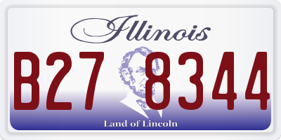 IL license plate B278344