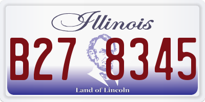 IL license plate B278345