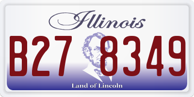 IL license plate B278349
