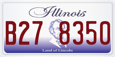IL license plate B278350