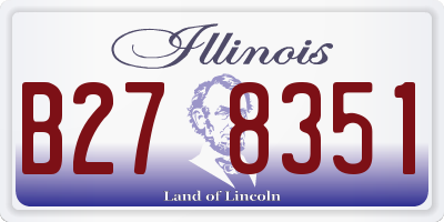 IL license plate B278351
