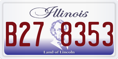IL license plate B278353
