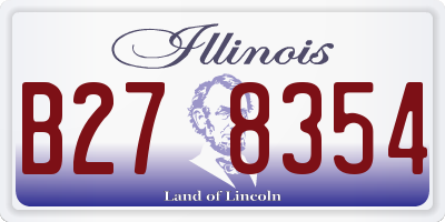 IL license plate B278354