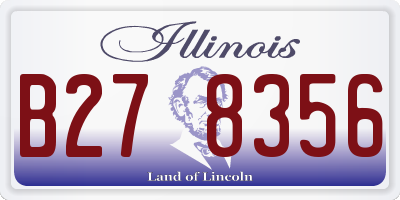IL license plate B278356
