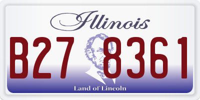 IL license plate B278361
