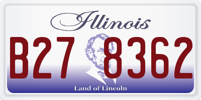 IL license plate B278362
