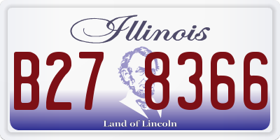 IL license plate B278366