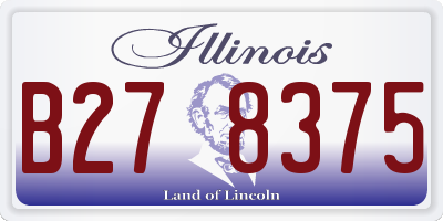 IL license plate B278375