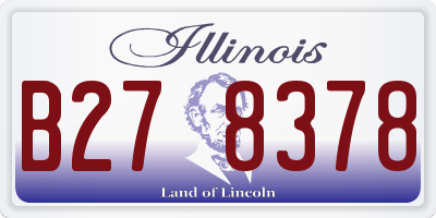 IL license plate B278378
