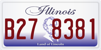 IL license plate B278381