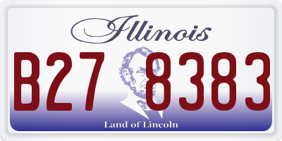 IL license plate B278383