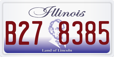 IL license plate B278385