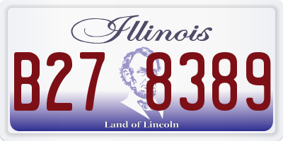 IL license plate B278389