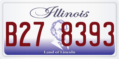 IL license plate B278393