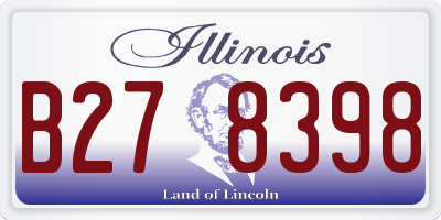 IL license plate B278398
