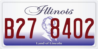 IL license plate B278402