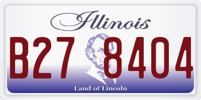 IL license plate B278404
