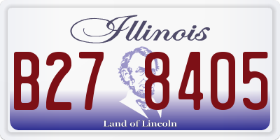 IL license plate B278405