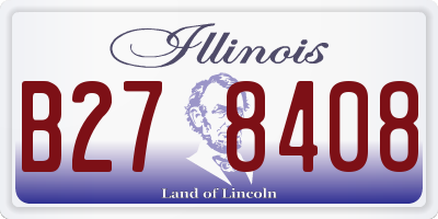 IL license plate B278408