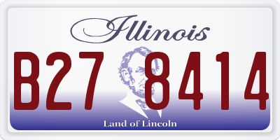 IL license plate B278414