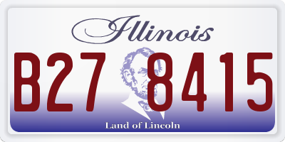 IL license plate B278415