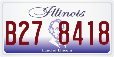 IL license plate B278418
