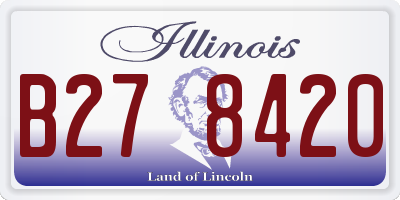 IL license plate B278420