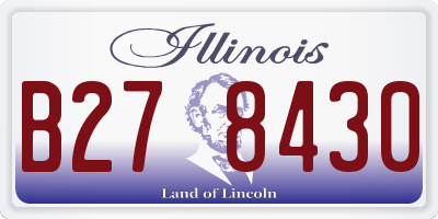 IL license plate B278430