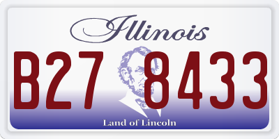 IL license plate B278433