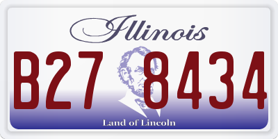 IL license plate B278434