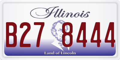 IL license plate B278444