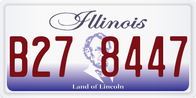 IL license plate B278447