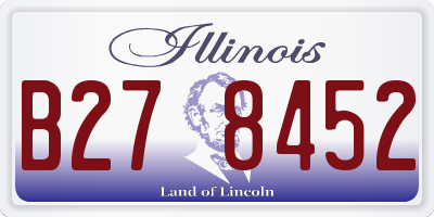 IL license plate B278452