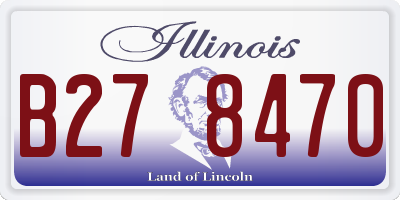 IL license plate B278470