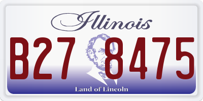 IL license plate B278475