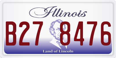 IL license plate B278476