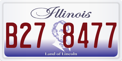 IL license plate B278477