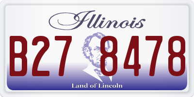 IL license plate B278478