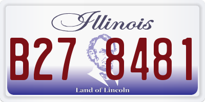 IL license plate B278481