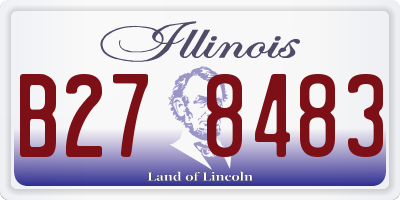 IL license plate B278483