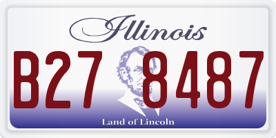 IL license plate B278487