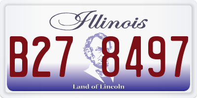 IL license plate B278497