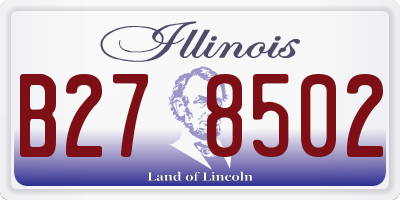 IL license plate B278502