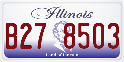 IL license plate B278503